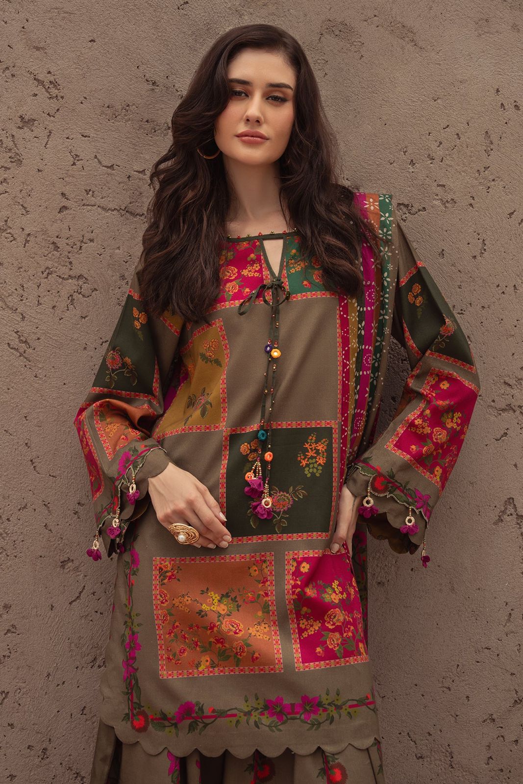 Charizma - Winter 3PC Karandi Digital Print Dress - KP3387