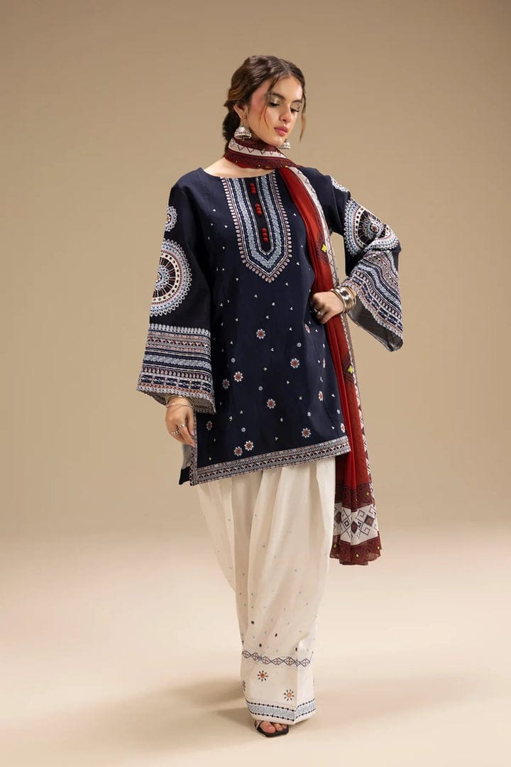Embroidered Luxury Lawn Unstitched 3Pc | 1071