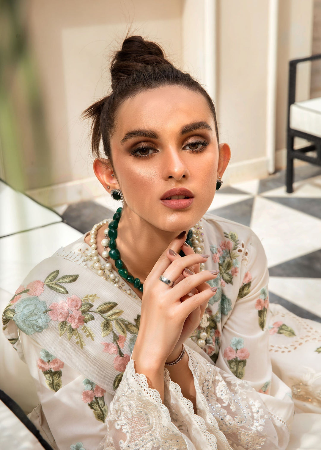 CRIMSON | Monsoon Blooms | UNSTITCHED LAWN 3PC EMBROIDERED SUITE