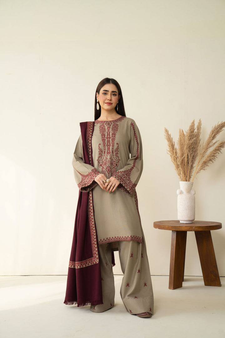 Mareena Embroidered Stitched 3Piece CH-395