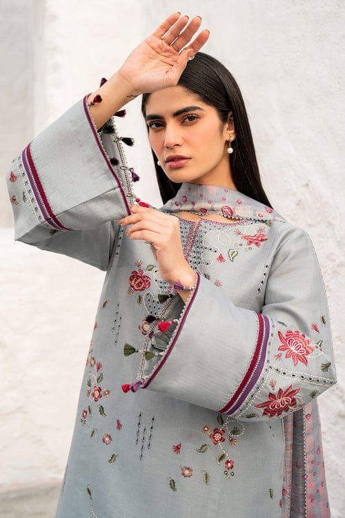 3 PCS CAMBRIC EMBROIDERED DRESS -