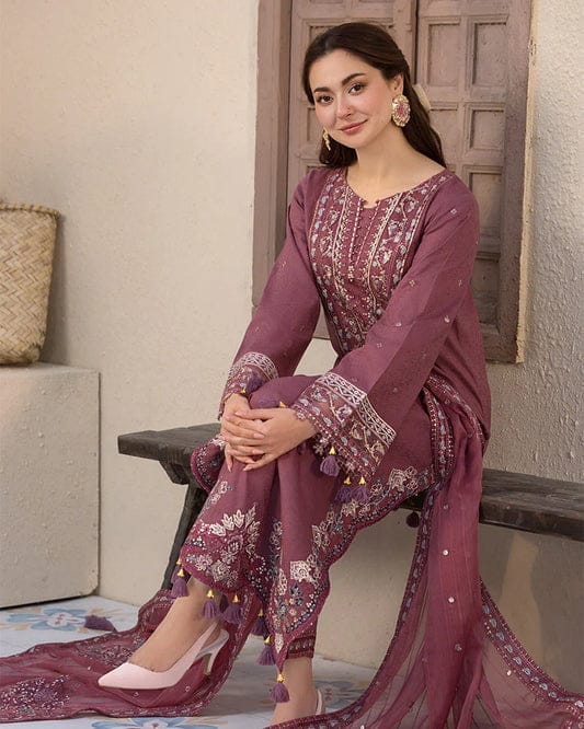 Embroidered Luxury Lawn Unstitched 3Pc | 5012