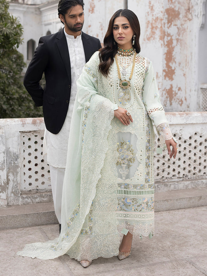 MAHNUR | SELINA | UNSTITCHED LAWN 3PC EMBROIDERED SUITE