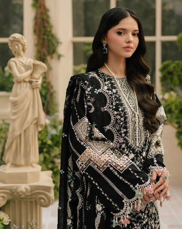 BIN ILYAS | UNSTITCHED LAWN 3PC  EMBROIDERED SUITE WITH DUPATTA EMBROIDERED