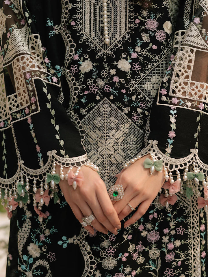 BIN ILYAS | UNSTITCHED LAWN 3PC  EMBROIDERED SUITE WITH DUPATTA EMBROIDERED