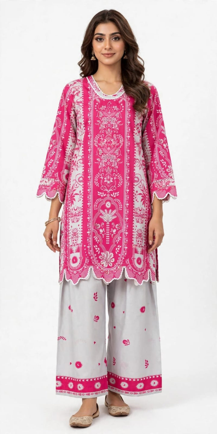 Crepe Silk Stitched 2Piece CH-393
