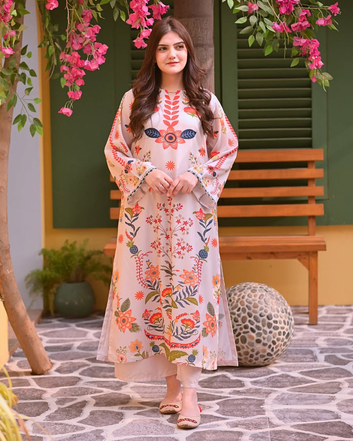 MRS-412 | 2 Piece Stitched Printed Kaftan Set