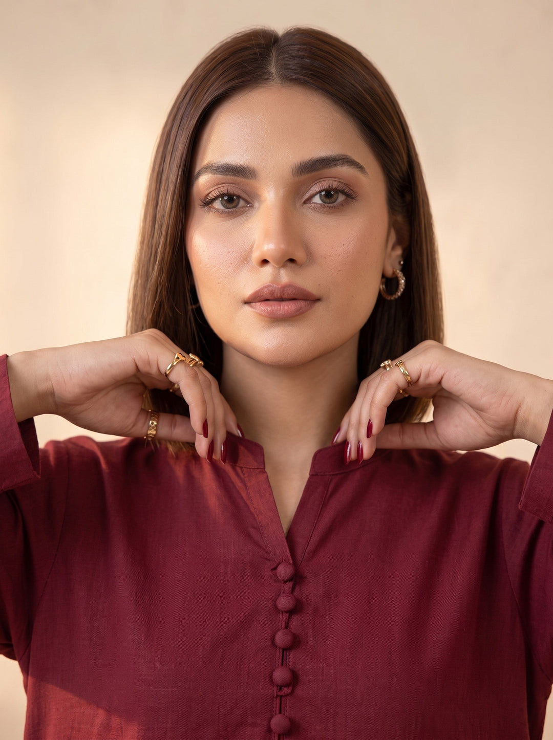 2Piece Stitched CH-410 (Meroon)