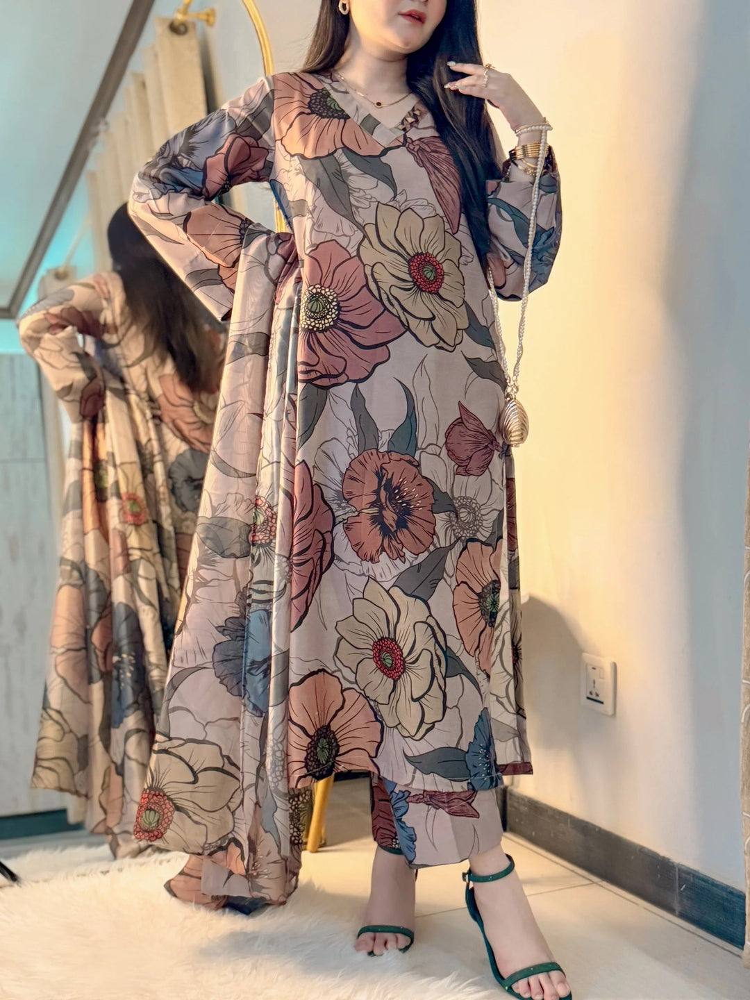 MRS-398 | Premium Printed 3 Piece Stitched Suit