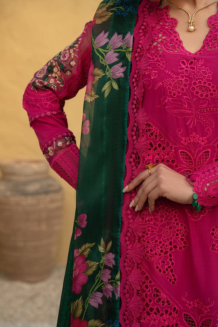 QalamKar - Summer 3PC Chikenkari Lawn Embroidered Suit