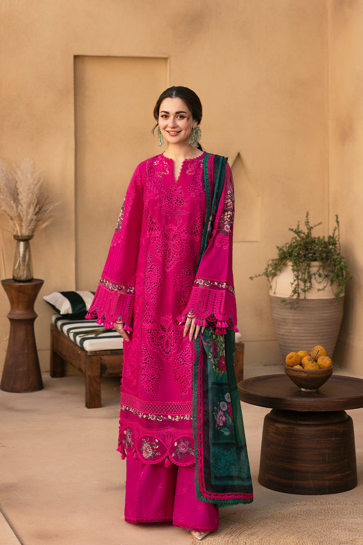 QalamKar - Summer 3PC Chikenkari Lawn Embroidered Suit