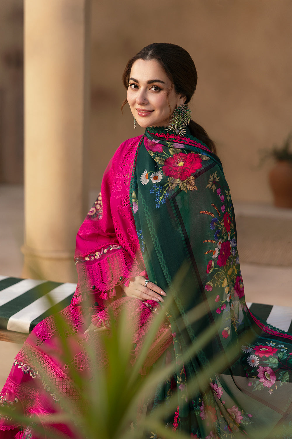 QalamKar - Summer 3PC Chikenkari Lawn Embroidered Suit