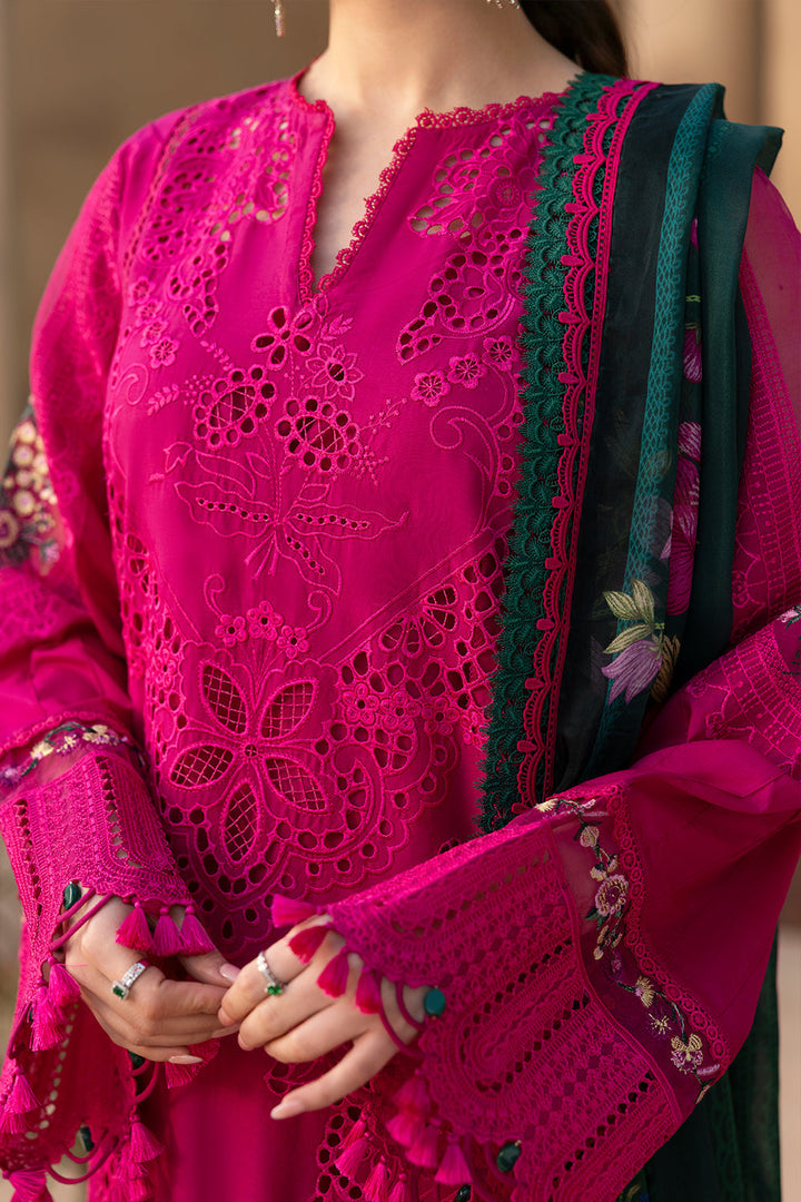 QalamKar - Summer 3PC Chikenkari Lawn Embroidered Suit